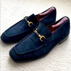 Mezlan Blue Suede Loafers